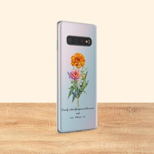 Personalised Family Birth Flower Phone Case Birth Flower Cover Fit for iPhone 17 Pro Max 16 15 14 13 12 13 Samsung S25 S24 S23 FE Huawei P30 image 6