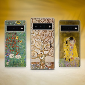 Gustav Klimt coque de téléphone célèbre art housse de téléphone adaptée pour Google Pixel 9 Pro XL 8A 8 Pro 7A 7 Pro 7 6 6A 6 Pro 3A 3XL 4A 4XL 5A OnePlus 10
