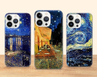 Van Gogh Phone Case Starry Night Phone Cover Fit for iPhone 17 Pro Max 16 15 14 13 12 13 11 XS Samsung S25 S24 S23 FE A56 A16 A14 Huawei P30