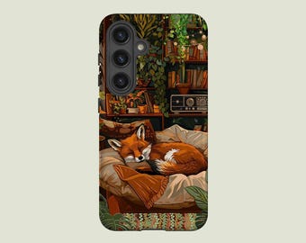 Cute Fox Phone Case Aesthetic Animal Cover Fit For Samsung Galaxy S25 S24 Ultra S23 FE S23 Plus S22 Ultra S20 FE Note 20 A56 A16