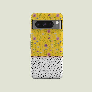 Custodia per telefono con fiori selvatici estetica, custodia con fiori selvatici adatta per Google Pixel 8 Pro 7 Pixel 6 Pro Pixel 5 Pixel 4 Pixel 4a Pixel 3 Pixel