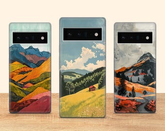Mountain Phone Case Minimalist Phone Cover Fit for Google Pixel 10 Pro XL 9A 9 Pro 8A 8 Pro 8 7A 7 Pro 6 6A 3A 4XL 5 OnePlus 13 12R