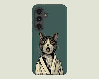 Kat Gezicht Telefoon Geval Esthetische Kat Cover Fit Voor Samsung Galaxy S25 S24 Ultra S23 FE S23 Plus S22 Ultra S20 FE Note 20 A56 A16