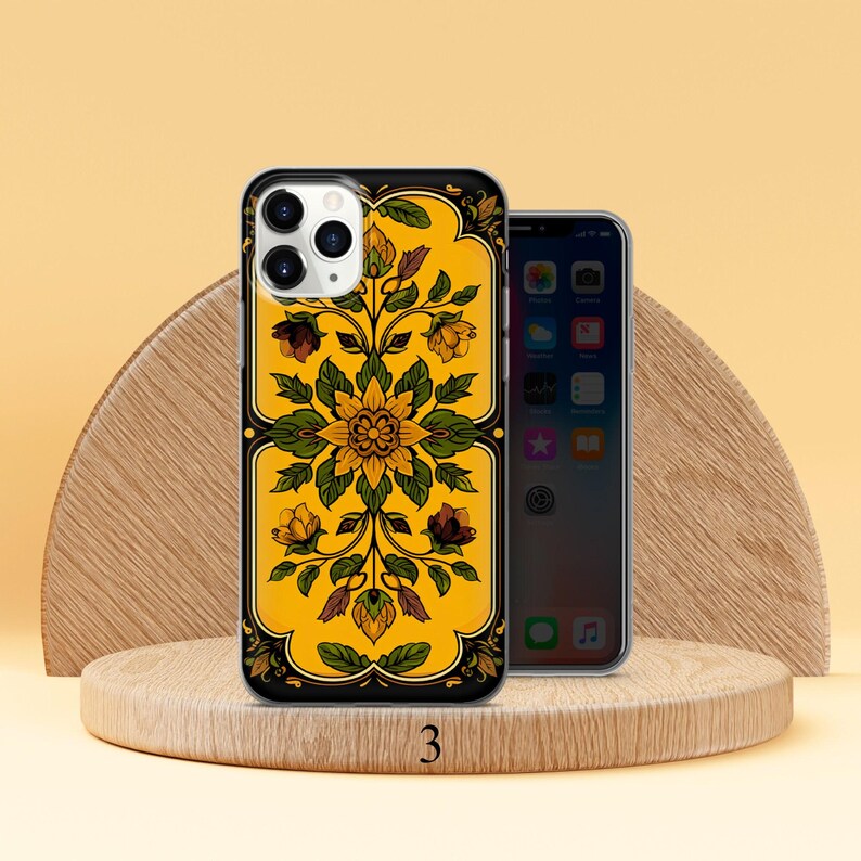 Floral Tarot Card Phone Case Witchy Phone Cover Fit for iPhone 17 Pro Max 16 15 14 13 12 13 Samsung S25 S24 S23 FE A56 A16 Huawei P30 Pro Design 3