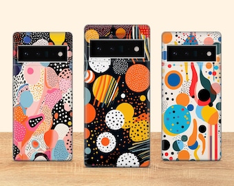 Polka Dots Phone Case Pastel Matte Phone Cover Fit for Google Pixel 10 Pro XL 9A 9 Pro 8A 8 Pro 8 7A 7 Pro 6 6A 3A 4XL 5 OnePlus 13 12R