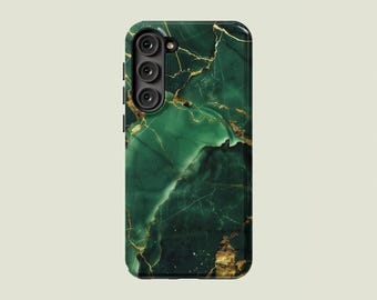 Green Marble Phone Case Marble Finish Cover Fit For Samsung Galaxy S25 S24 Ultra S23 FE S23 Plus S22 Ultra S20 FE Note 20 A56 A16