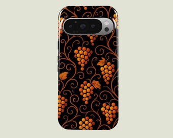 Vintage Grape Pattern Phone Case Aesthetic Fruits Fit For Google Pixel 10 Pro XL 9A 9 Pro XL 8 Pro 8A 7 Pro 7A Pixel 6 Pro 6A