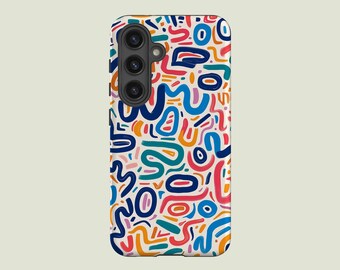 Abstrakte Muster Handyhülle Ästhetische Abdeckung Fit für Samsung Galaxy S25 S24 Ultra S23 FE S23 Plus S22 Ultra S20 FE Hinweis 20 A56 A16