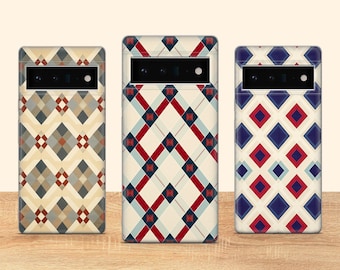 Cover per telefono con geometria retrò, estetica elegante, adatta a Google Pixel 10 Pro XL 9A 9 Pro 8A 8 Pro 8 7A 7 Pro 6 6A 3A 4XL 5 OnePlus 13 12R