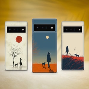 Minimalistische Hond Telefoon Geval Esthetische Cover Fit voor Google Pixel 9 Pro XL 8A 8 Pro 7A 7 Pro 7 6 6A 6 Pro 3XL 4A 4XL 5 OnePlus 10