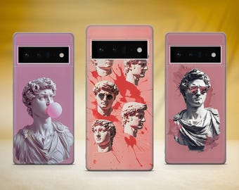 Funda para teléfono con diseño abstracto de estatua estética, compatible con Google Pixel 10 Pro XL 9A 9 Pro 8A 8 Pro 8 7A 7 Pro 6 6A 3A 4XL 5 OnePlus 13 12R
