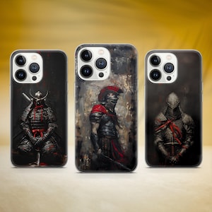 Ritter Handyhülle Ritter Krieger Cover passend für iPhone 17 Pro Max 16 15 14 13 12 13 11 XS Samsung S25 S24 S23 FE A56 A16 A14 Huawei P30 Pro