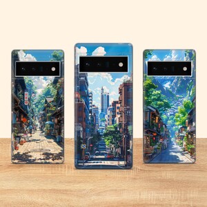 Japanese Lofi Phone Case Aesthetic Phone Cover Fit for Google Pixel 10 Pro XL 9A 9 Pro 8A 8 Pro 8 7A 7 Pro 6 6A 3A 4XL 5 OnePlus 13 12R
