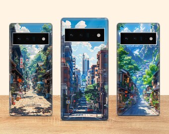 Japanese Lofi Phone Case Aesthetic Phone Cover Fit for Google Pixel 10 Pro XL 9A 9 Pro 8A 8 Pro 8 7A 7 Pro 6 6A 3A 4XL 5 OnePlus 13 12R