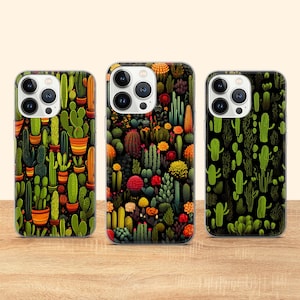Succulent Cactus Phone Case Desert Cover Fit for iPhone 17 Pro Max 16 15 14 13 12 13 11 XS Samsung S25 S24 S23 FE A56 A16 A14 Huawei P30 Pro