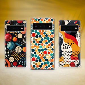 Coque de téléphone à pois abstraite, housse de téléphone adaptée pour Google Pixel 10 Pro XL 9A 9 Pro 8A 8 Pro 8 7A 7 Pro 6 6A 3A 4XL 5 OnePlus 13 12R image 1