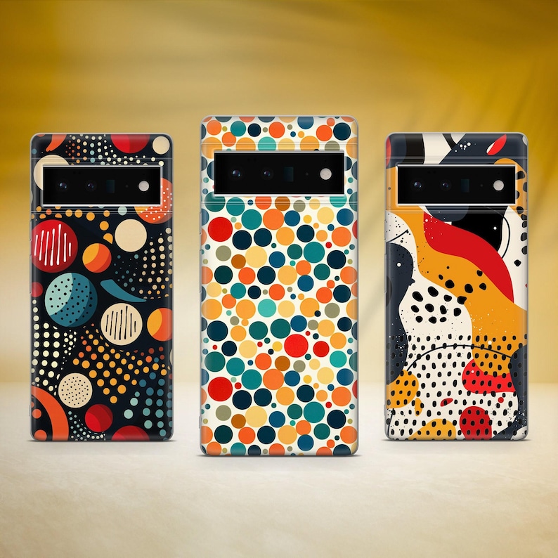 Coque de téléphone à pois abstraite, housse de téléphone adaptée pour Google Pixel 10 Pro XL 9A 9 Pro 8A 8 Pro 8 7A 7 Pro 6 6A 3A 4XL 5 OnePlus 13 12R image 1