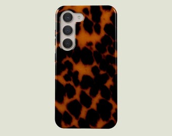 Dark Tortoise Shell Phone Case Tortoise Shell Phone Cover Fit For Samsung Galaxy S25 S24 Ultra S23 FE S23 Plus S22 Ultra S20 FE A56 A16