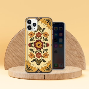 Floral Tarot Card Phone Case Witchy Phone Cover Fit for iPhone 17 Pro Max 16 15 14 13 12 13 Samsung S25 S24 S23 FE A56 A16 Huawei P30 Pro Design 1