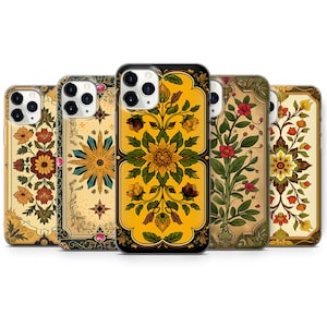 Floral Tarot Card Phone Case Witchy Phone Cover Fit for iPhone 17 Pro Max 16 15 14 13 12 13 Samsung S25 S24 S23 FE A56 A16 Huawei P30 Pro image 1