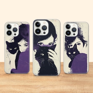 Kattenliefhebbers Telefoon Geval Esthetische Katten Telefoon Cover Fit voor iPhone 15 14 11 Pro 12 13 XS 7+ Samsung S25 S24 S23 FE S22 A16 A52 A53 Huawei P30