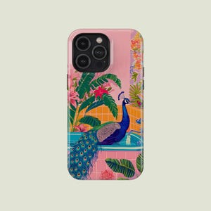 Royal Blue Peacock Phone Case Aesthetic MagSafe Phone Cover Fit for iPhone 17 Pro Max 16 Pro Max 15 14 13 Pro 12 11 Pro XS XR 8 Plus