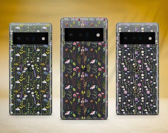 Aesthetic Wild Flower Phone Case Flowers Cover Fit for Google Pixel 10 Pro XL 9A 9 Pro 8A 8 Pro 8 7A 7 Pro 6 6A 3A 4XL 5 OnePlus 13 12R