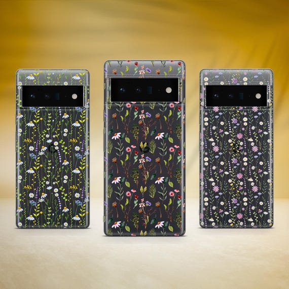 Aesthetic Wild Flower Phone Case Flowers Cover Fit for Google Pixel 10 Pro XL 9A 9 Pro 8A 8 Pro 8 7A 7 Pro 6 6A 3A 4XL 5 OnePlus 13 12R
