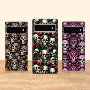 Gothic Skull Phone Case Aesthetic Goth Phone Cover Fit for Google Pixel 10 Pro XL 9A 9 Pro 8A 8 Pro 8 7A 7 Pro 6 6A 3A 4XL 5 OnePlus 13 12R