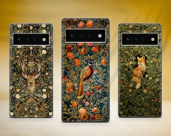 William Morris Inspired Phone Case Vintage Pattern Cover Fit for Google Pixel 8 Pro 7A 7 Pro 7 6A 6 3XL 4A 4XL 5A 30 Pro OnePlus 10 Xiaomi