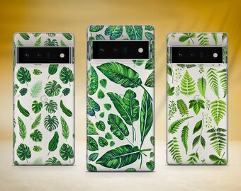 Tropical Leaves Phone Case Jungle Leaf Cover Fit for Google Pixel 10 Pro XL 9A 9 Pro 8A 8 Pro 8 7A 7 Pro 6 6A 3A 4XL 5 OnePlus 13 12R