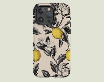 Funda para teléfono Lemons Aesthetic MagSafe compatible con iPhone 17 Pro Max 16 Pro Max 15 14 13 Pro 12 11 Pro XS XR 8 Plus