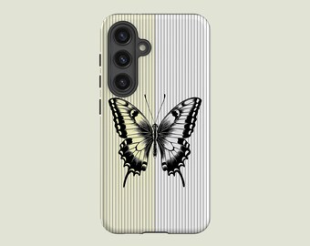 Aesthetic Butterfly Phone Case Minimalistic Phone Cover Fit For Samsung Galaxy S25 S24 Ultra S23 FE S23 Plus S22 Ultra S20 FE Note 20 A56