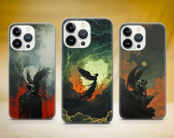 Fallen Angel Phone Case Renaissance Art Cover Fit for iPhone 17 Pro Max 16 15 14 13 12 13 11 XS Samsung S25 S24 S23 FE A56 A16 Huawei P30