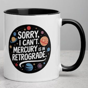 Astrologie-Tasse: Merkur Retrograde Design, himmlisches Geschenk