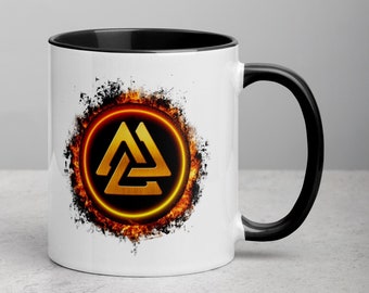 Mug en céramique Fire Emblem Valknut - Verres ornementaux vikings inspirés de la mythologie nordique