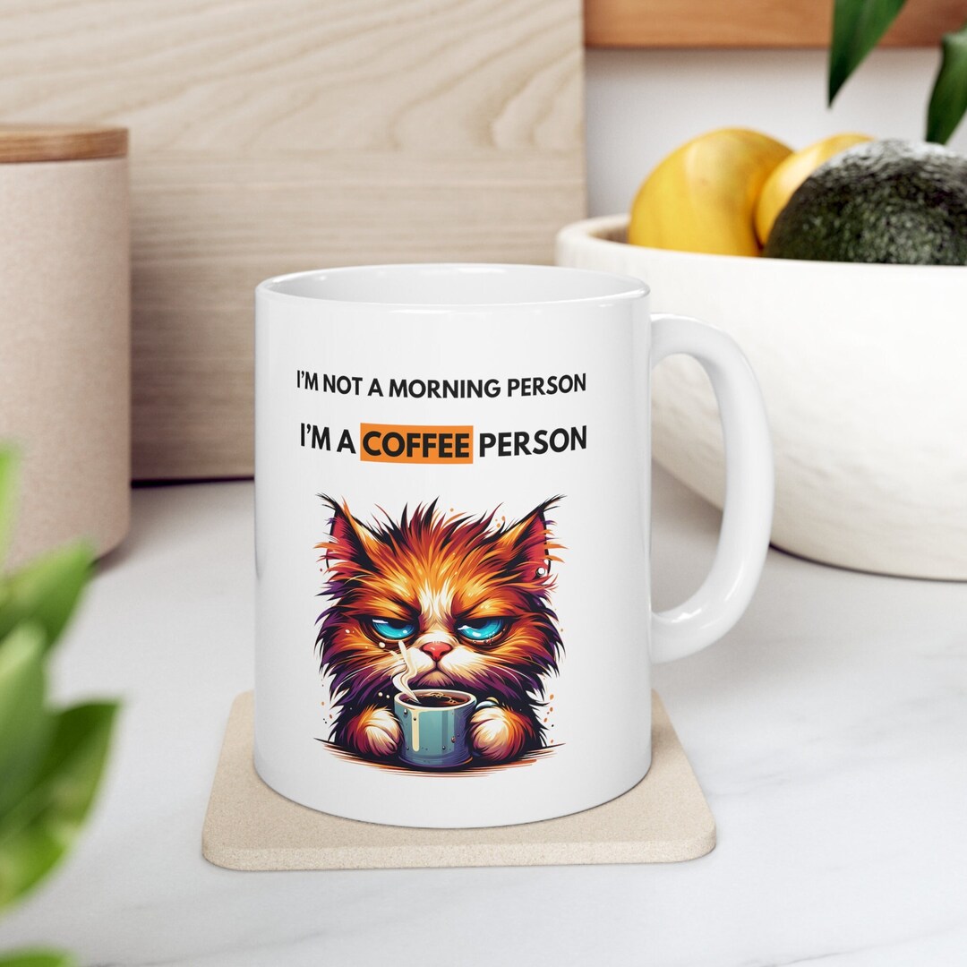 Grumpy Cat Coffee Mug: Funny Coffee Lover Gift - Etsy