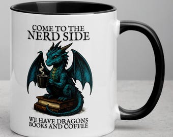 Fantasy Dragon-koffiemok - Nerd Side Book Lover Tea Cup