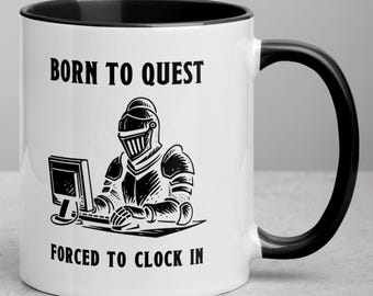 Grappige DnD Knight-koffiemok: cadeau voor geeky gamer