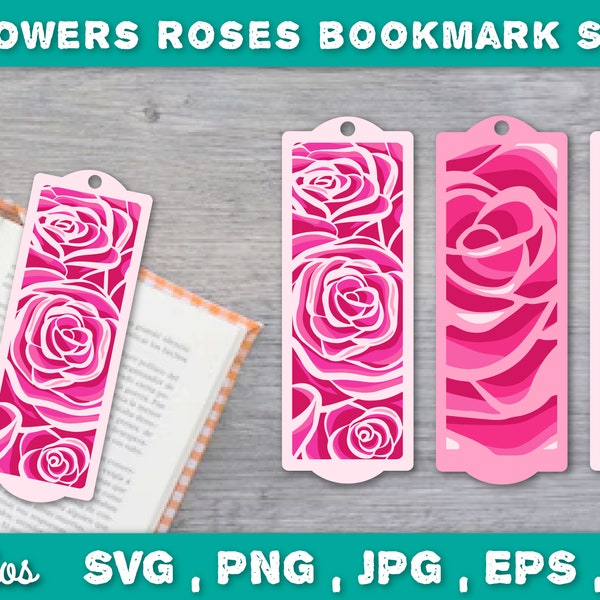 Flowers Bookmark Layered Papercut