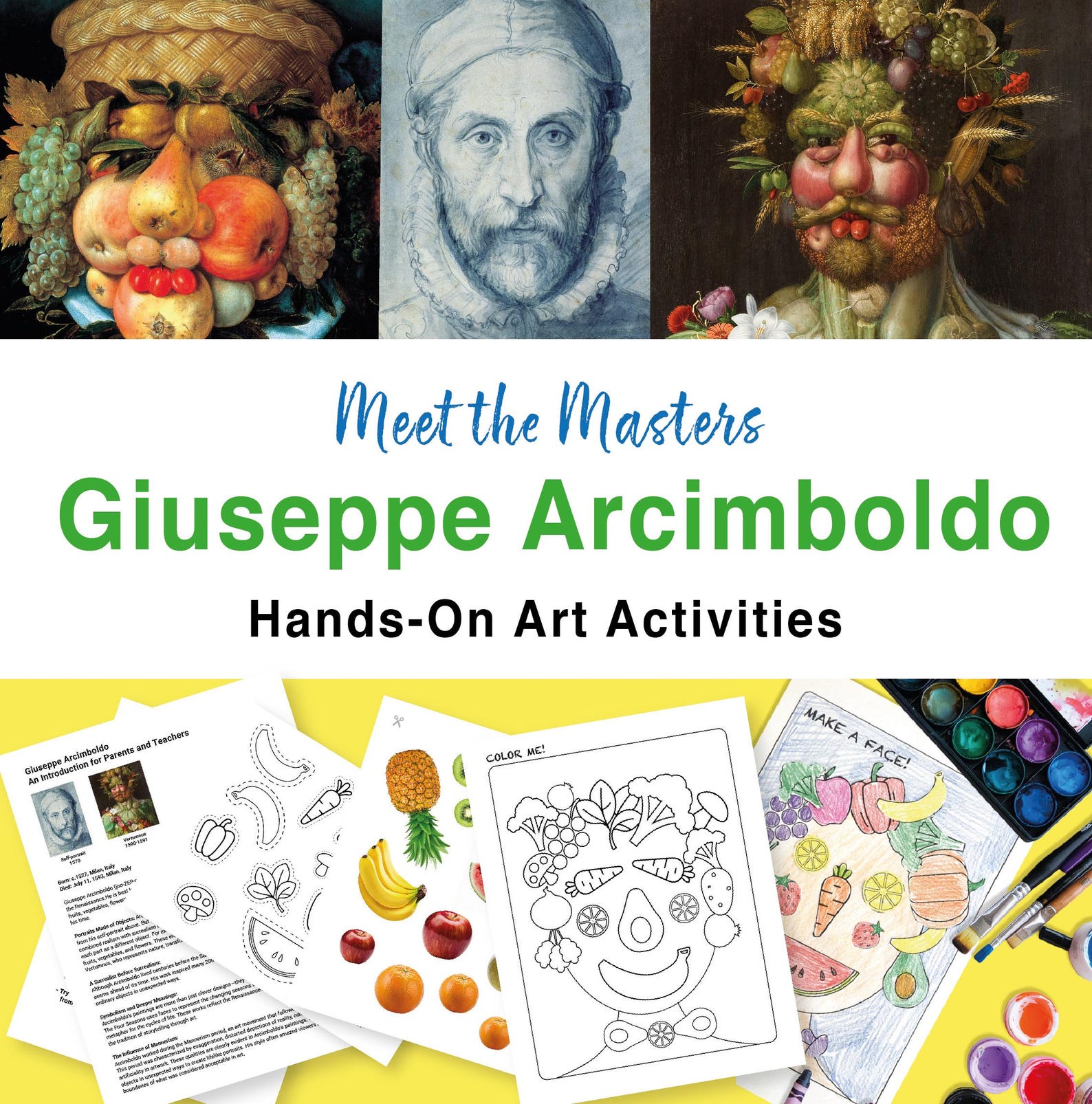 Giuseppe Arcimboldo Art Kit: Kids Activities, Homeschool Printables ...