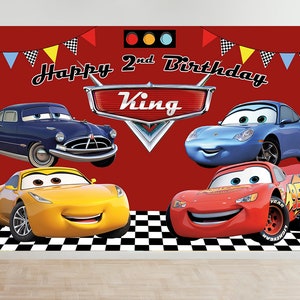 Cars Birthday Backdrop,Cars Birthday Party Banner,Cars Party Decoration,Cars Custom Party Decoration,Cars Birthday Decorations,Digital File