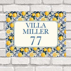 Numeri civici grandi in piastrelle personalizzate, numero civico in piastrelle blu portoghesi, regalo personalizzato per inaugurazione della casa, cartello con indirizzo, numeri civici moderni