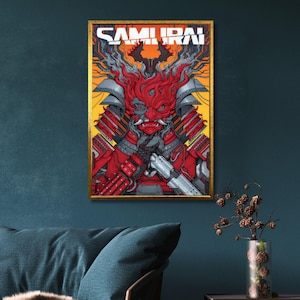 Cyberpunk 2077 "Samurai", Cyberpunk 2077 Leinwand, Cyberpunk 2077 Kunst