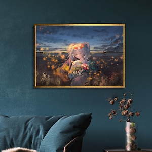 Sousou No Frieren Canvas Art: Flower Field Print