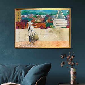 Sousou No Frieren &quot;City&quot;,  Sousou No Frieren Canvas, Frieren art