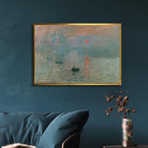 Claude Monet, &quot;Impression Sunrise Canvas, Claude Monet Impression Sunrise art