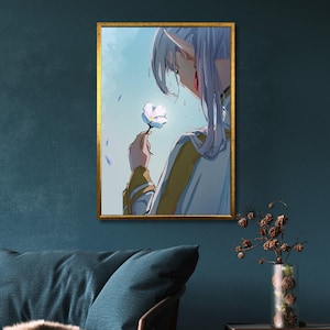 Sousou No Frieren Canvas Art: Frieren Anime Print
