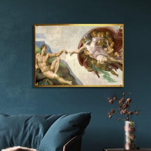 Toile &#39;&#39; La création d&#39;Adam &#39;&#39; de Michel-Ange, Michel-Ange &#39;&#39; La création d&#39;Adam&#39;&#39; Art, Michel-Ange
