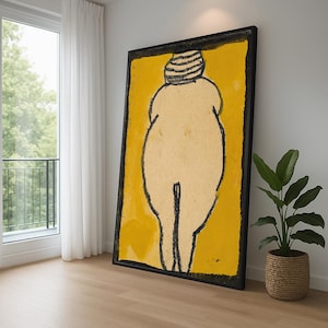Venus von Willendorf Art Canvas, Egon Schiele Painting, Fine Art Decor